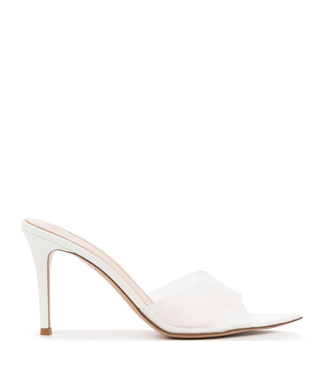 GIANVITO ROSSI Белые резиновые мюли, фото 1