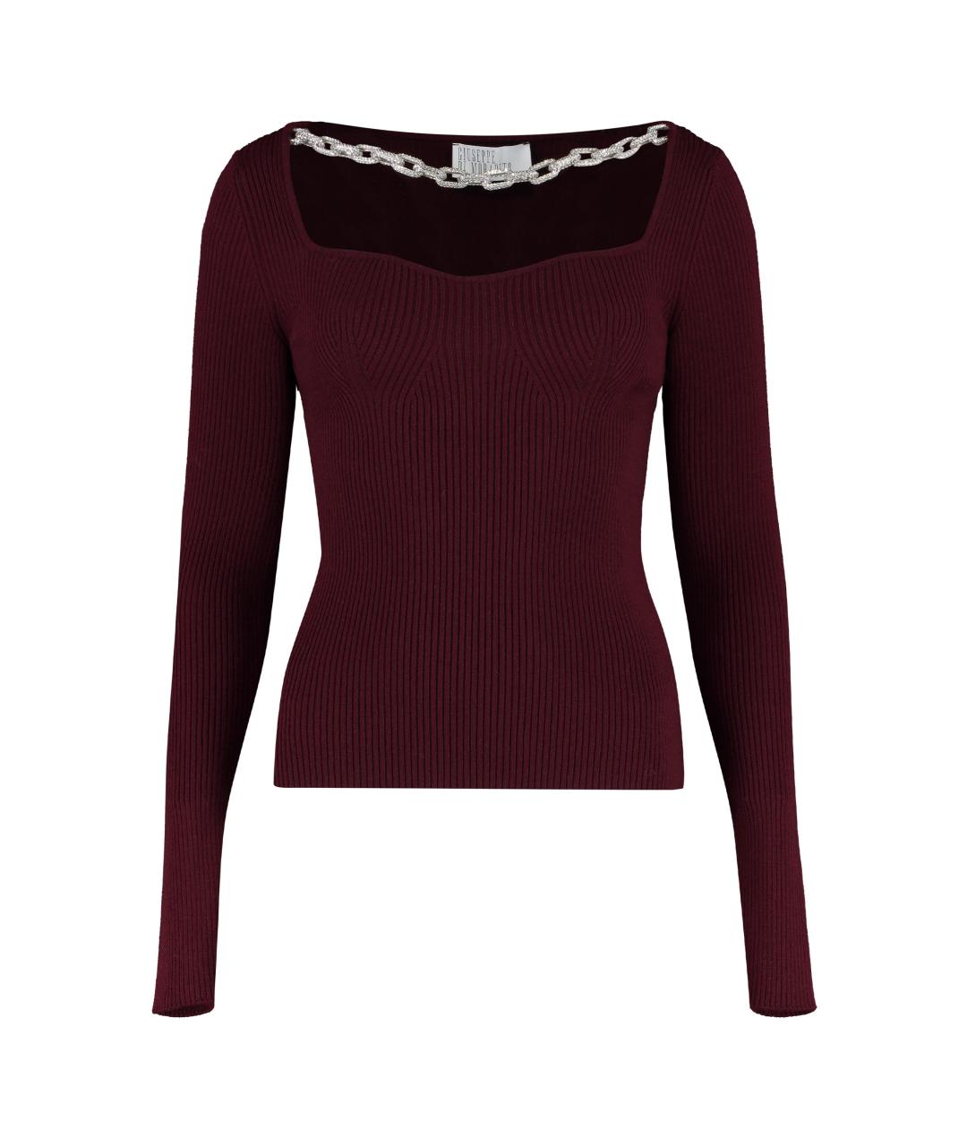 GIUSEPPE DI MORABITO Бордовый шерстяной джемпер / свитер, фото 1