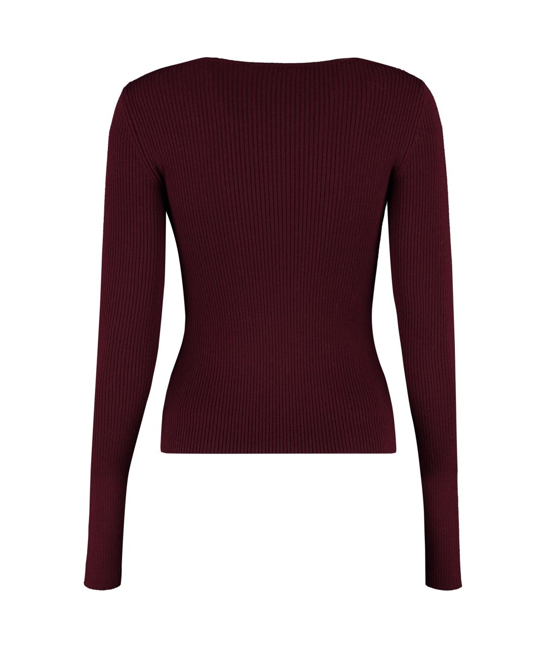 GIUSEPPE DI MORABITO Бордовый шерстяной джемпер / свитер, фото 2