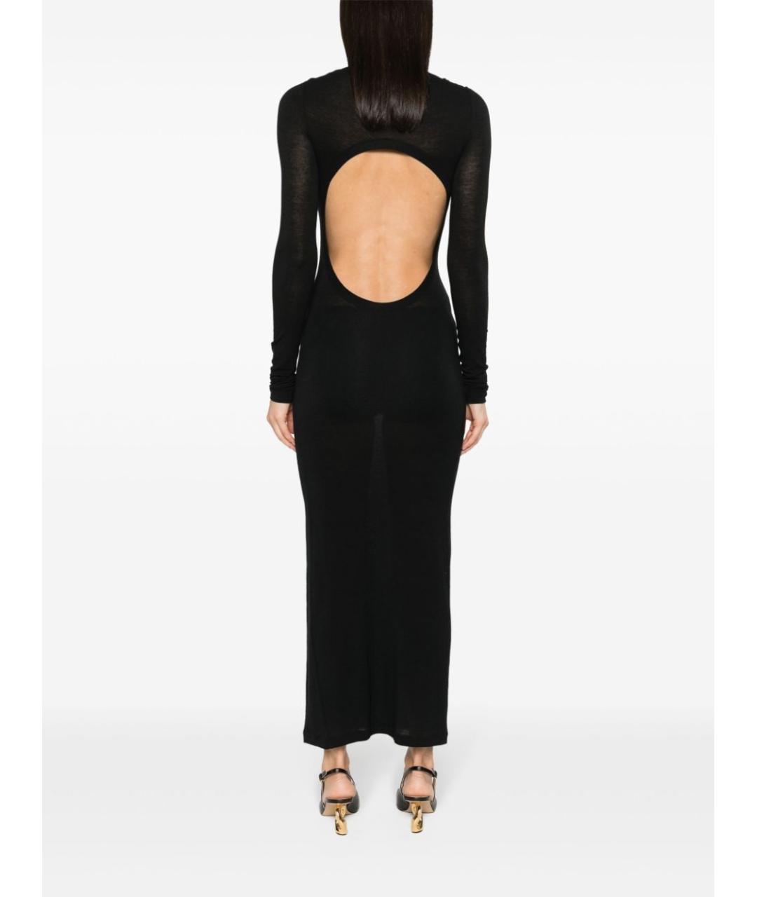 SAINT LAURENT Черное шерстяное повседневное платье, фото 5