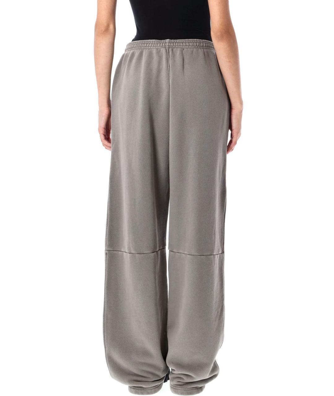 ALEXANDER WANG Серые хлопковые спортивные брюки и шорты, фото 2