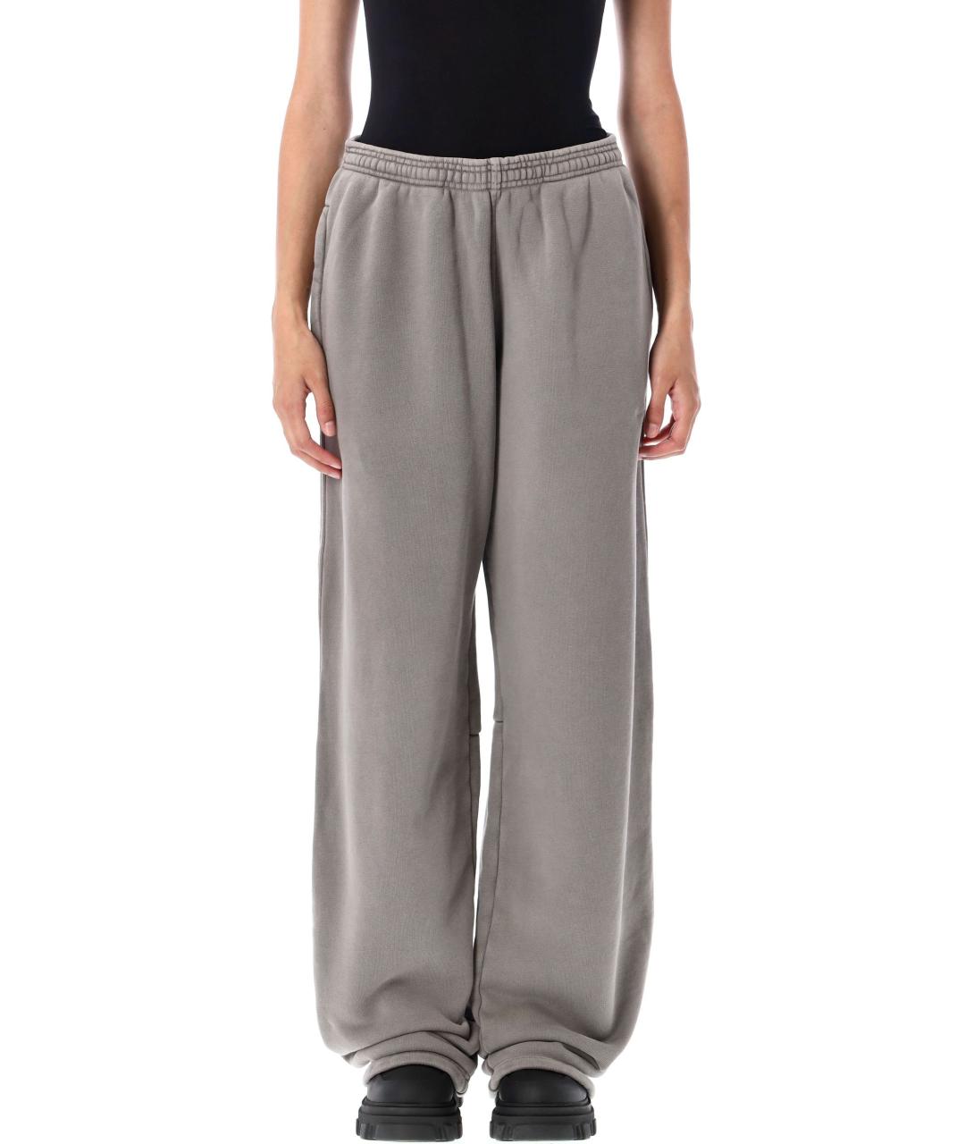 ALEXANDER WANG Серые хлопковые спортивные брюки и шорты, фото 4