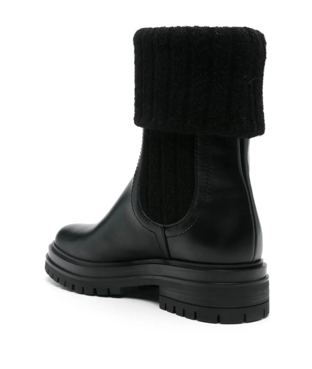 GIANVITO ROSSI Черные кожаные ботинки, фото 3