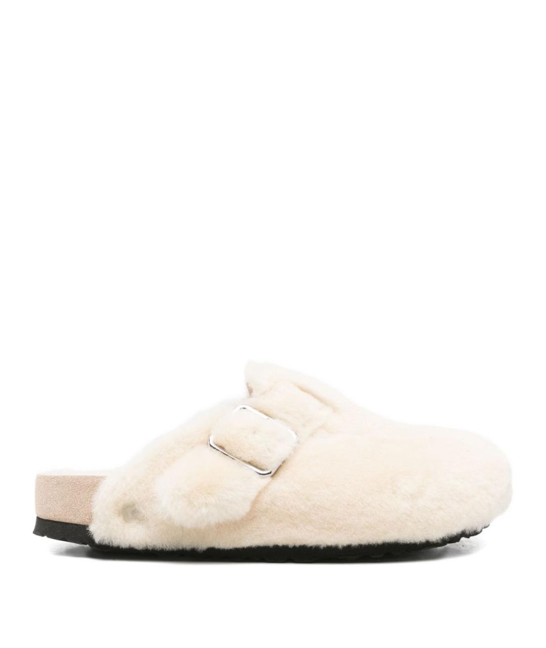 BIRKENSTOCK Белые текстильные сабо, фото 1