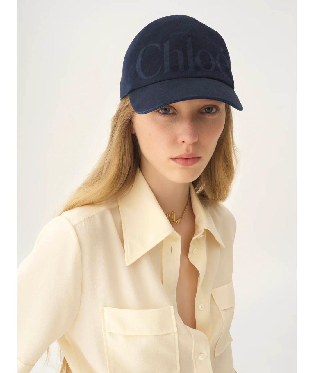 CHLOE Синяя хлопковая кепка, фото 2
