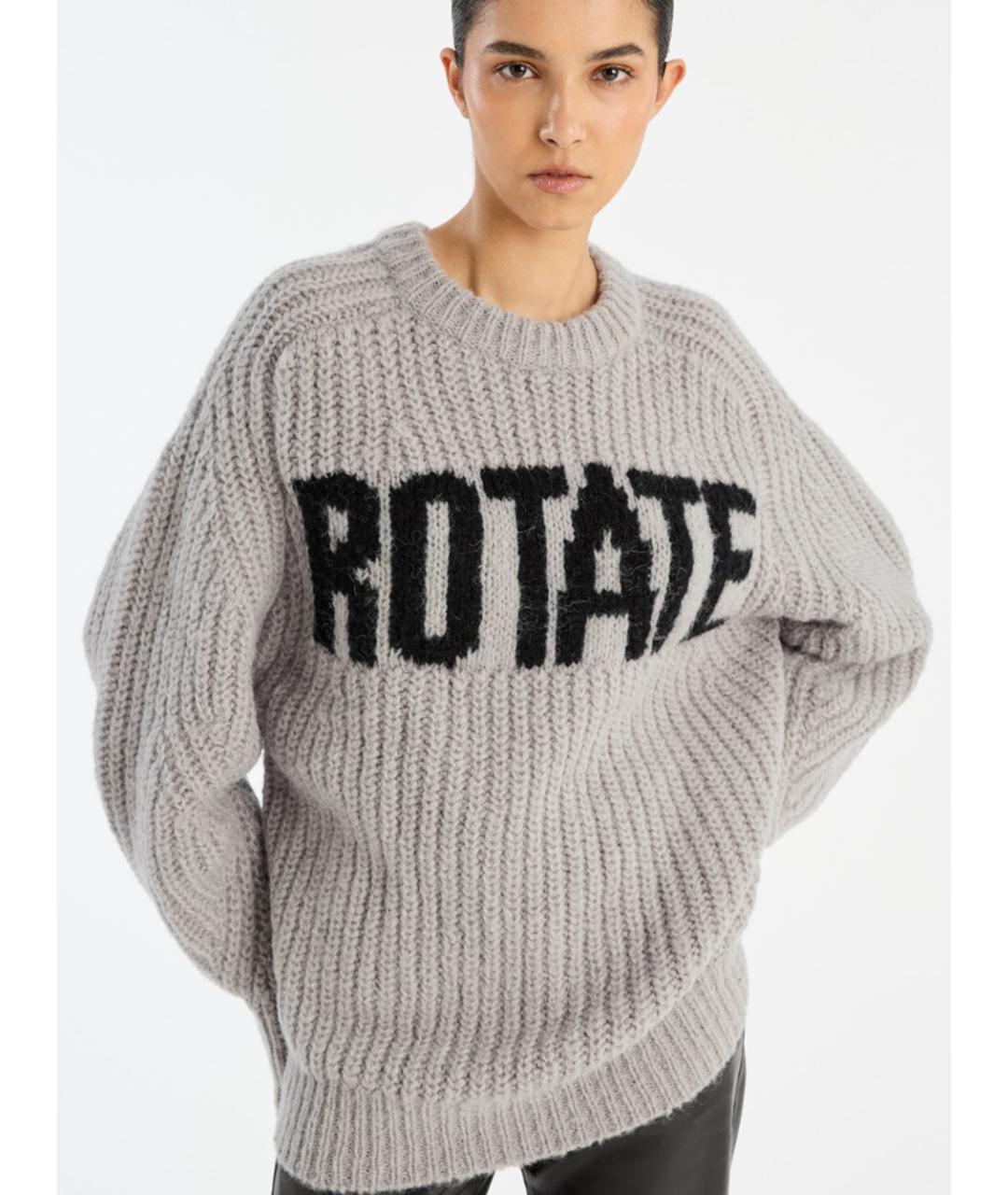ROTATE Серый шерстяной джемпер / свитер, фото 4