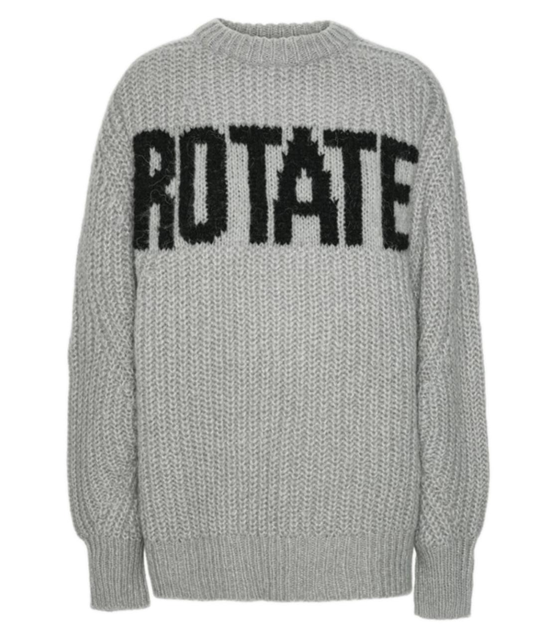 ROTATE Серый шерстяной джемпер / свитер, фото 1
