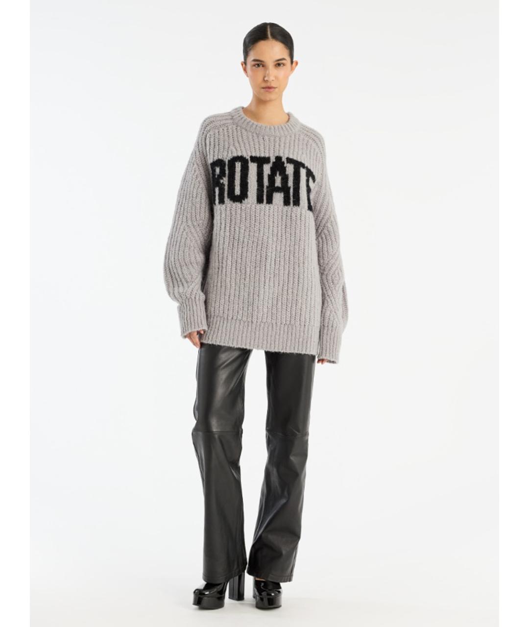 ROTATE Серый шерстяной джемпер / свитер, фото 2