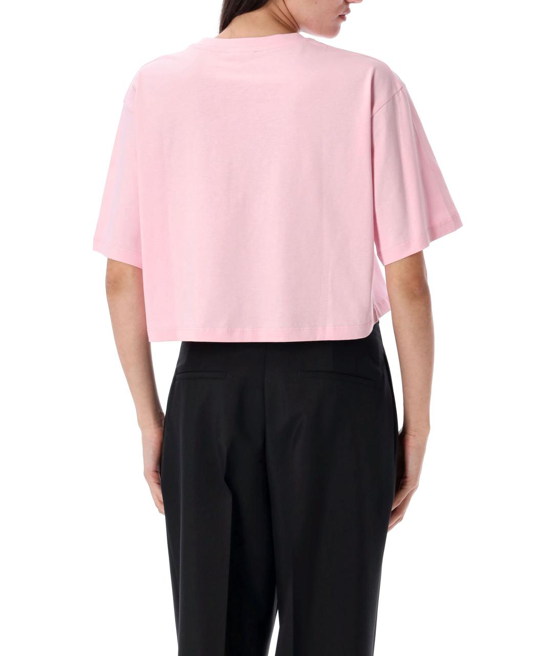 BALMAIN Розовая хлопковая футболка, фото 3