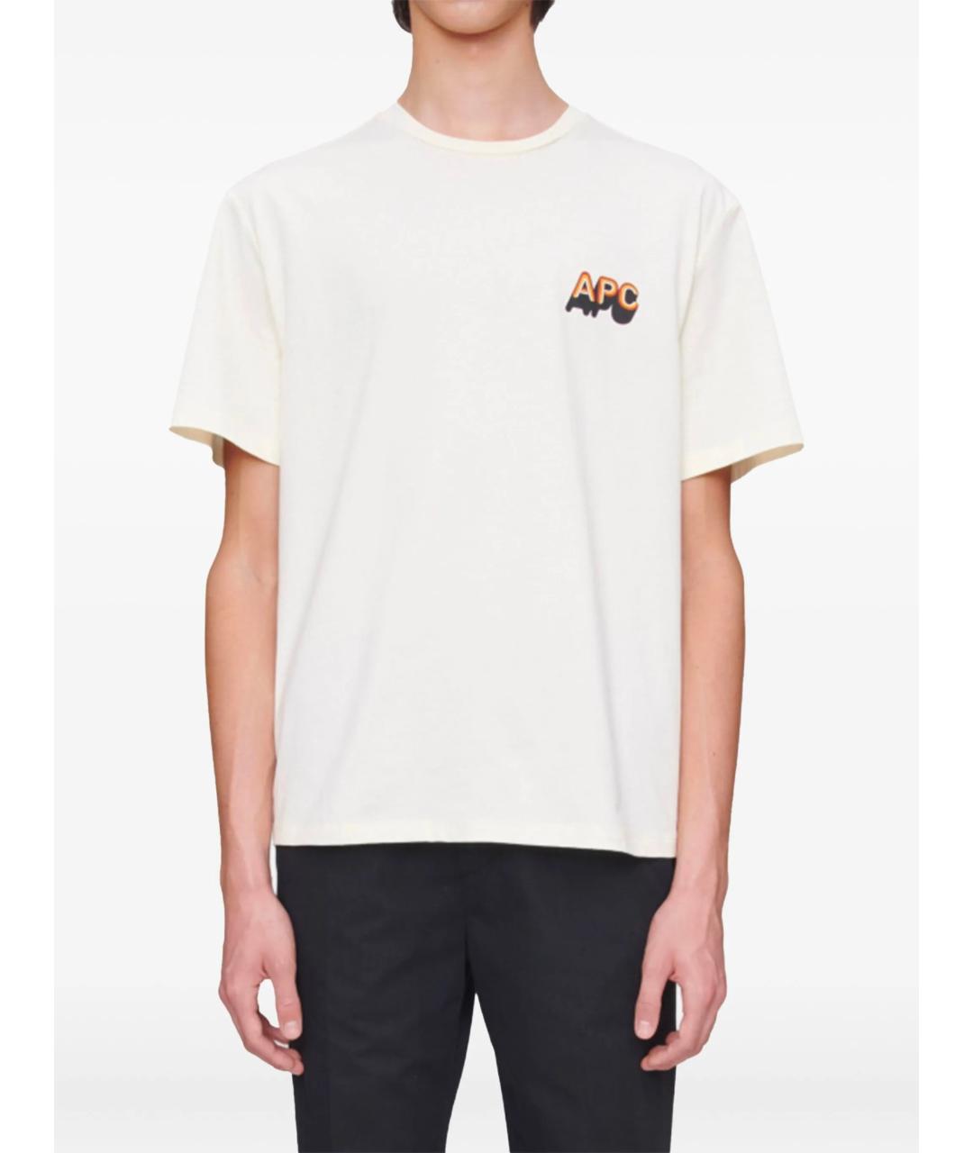 A.P.C. Бежевая хлопковая футболка, фото 3