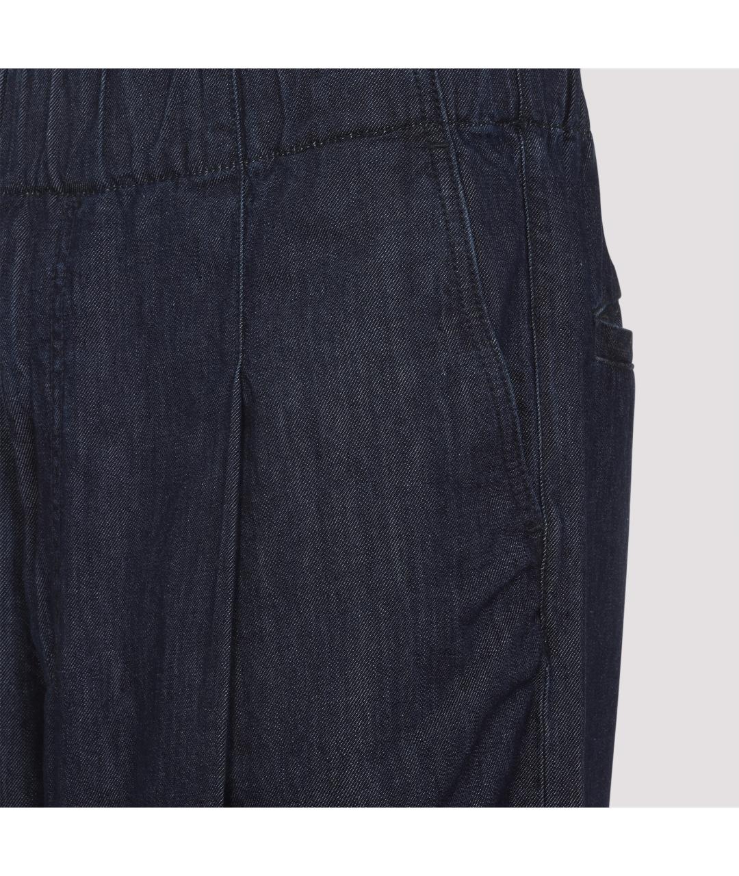 DRIES VAN NOTEN Синие хлопковые повседневные брюки, фото 3