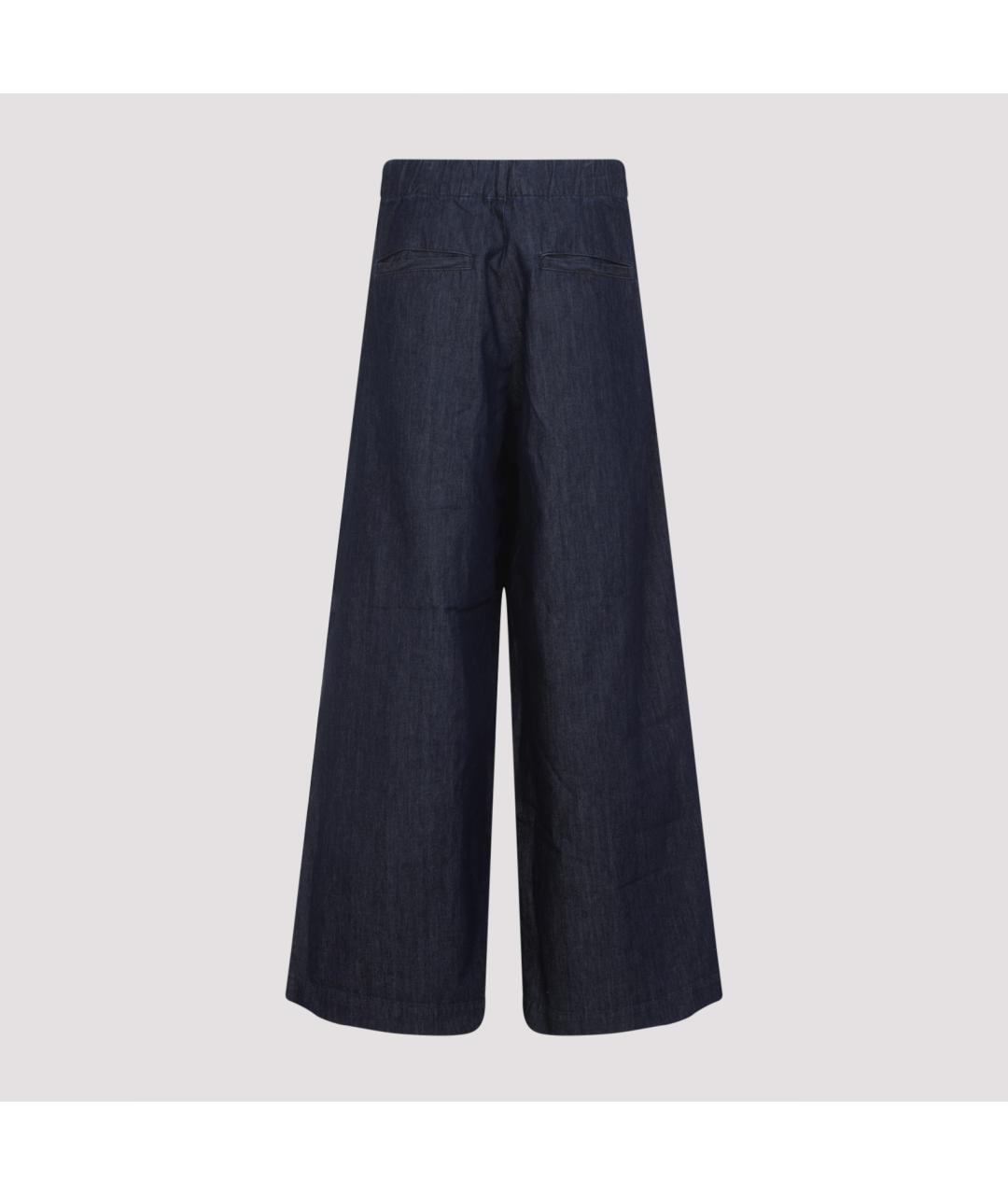 DRIES VAN NOTEN Синие хлопковые повседневные брюки, фото 2