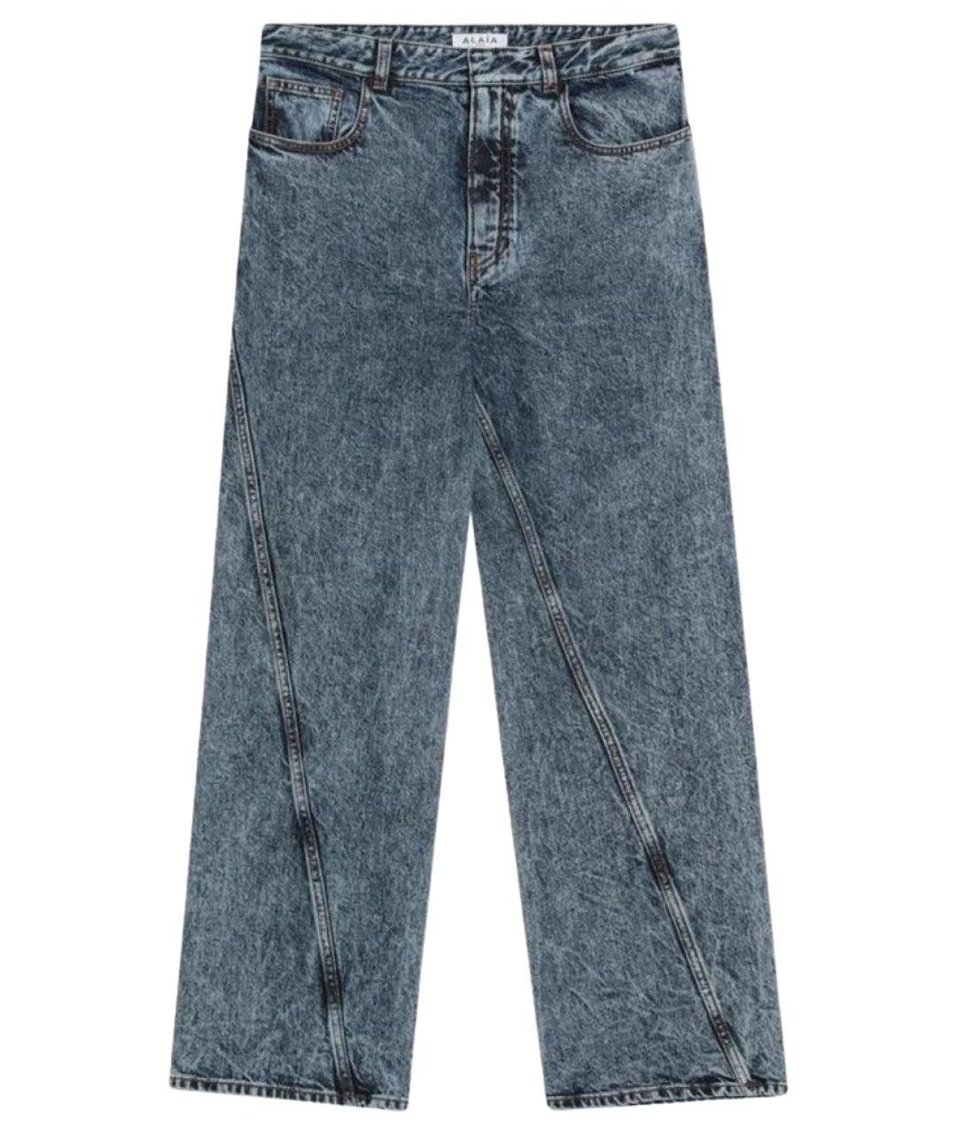 ALAIA Синие хлопковые прямые джинсы, фото 1