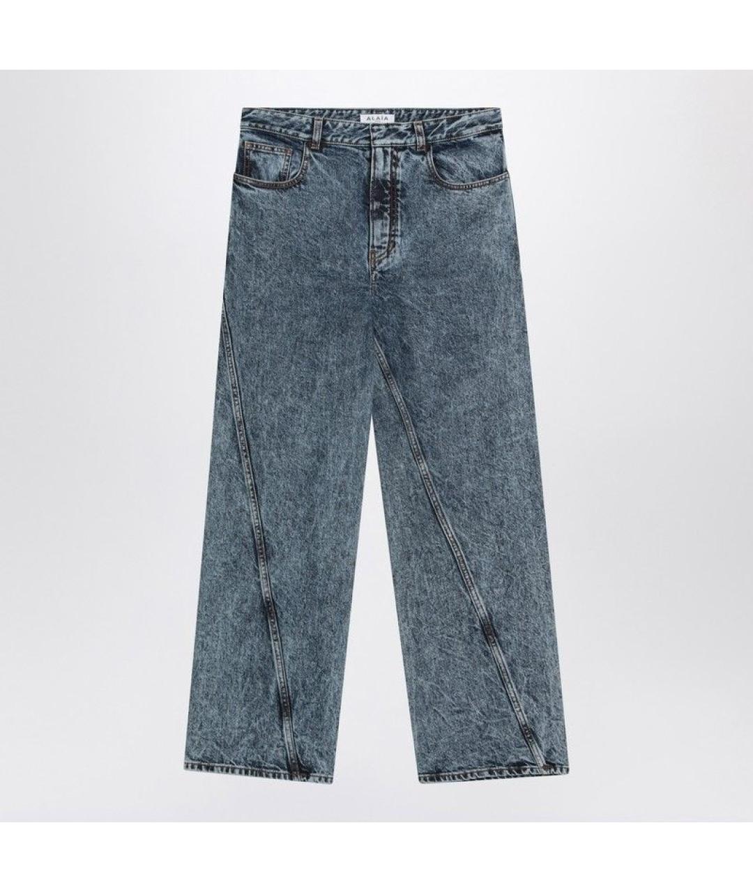 ALAIA Синие хлопковые прямые джинсы, фото 3
