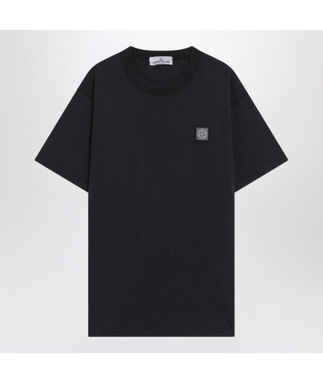 STONE ISLAND Синяя хлопковая футболка, фото 3