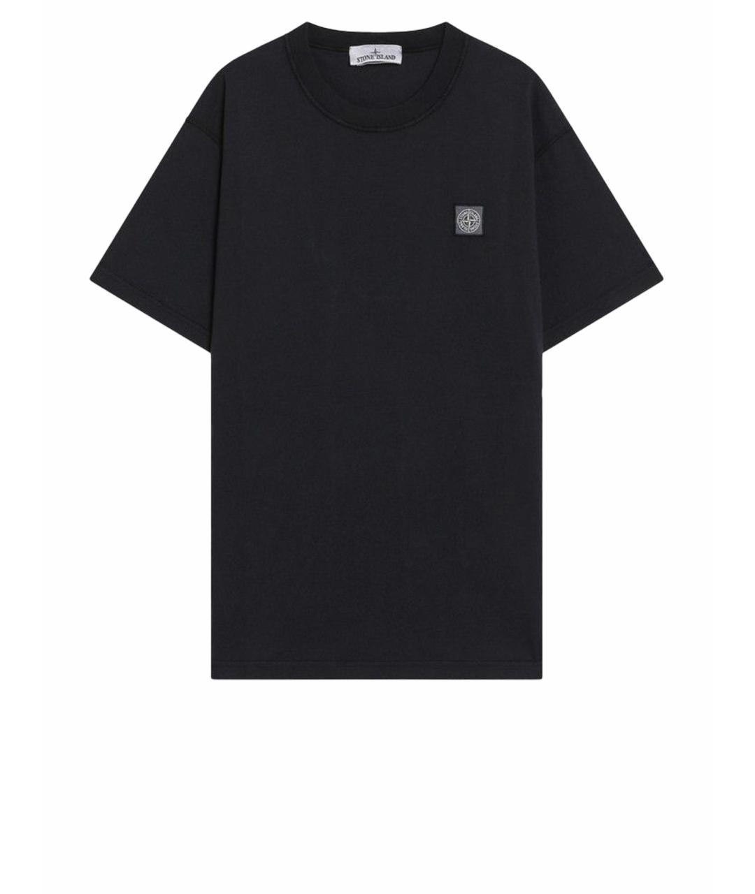 STONE ISLAND Синяя хлопковая футболка, фото 1