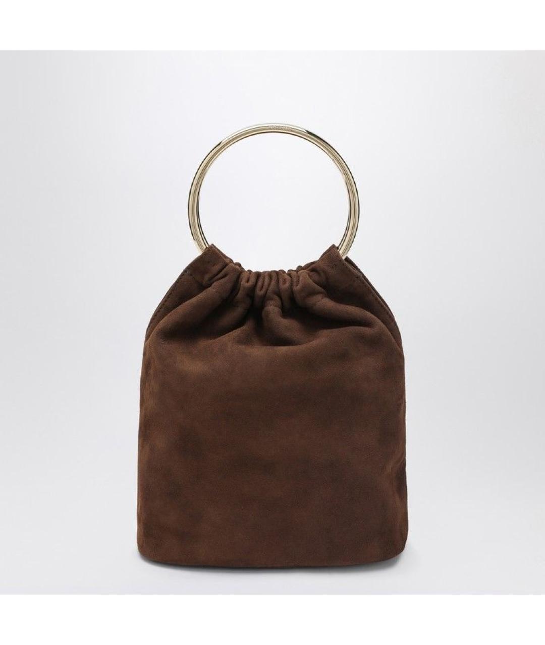 PRADA Коричневая замшевая сумка с короткими ручками, фото 2