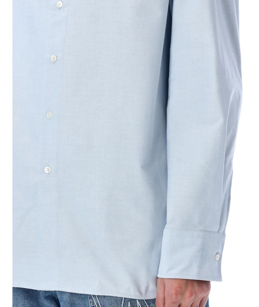 J.W.ANDERSON Голубая хлопковая кэжуал рубашка, фото 3