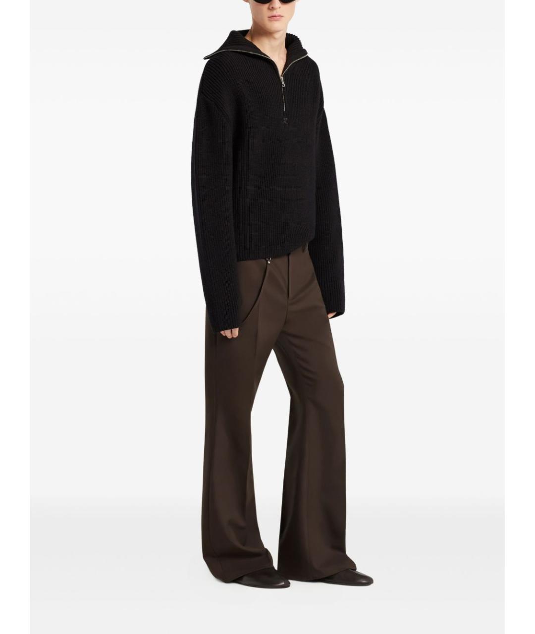 COURREGES Черный шерстяной джемпер / свитер, фото 3