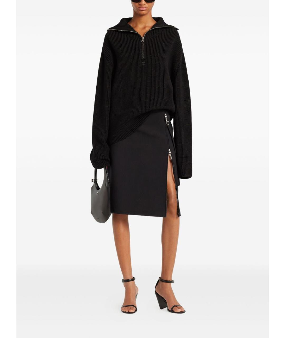 COURREGES Черный шерстяной джемпер / свитер, фото 5