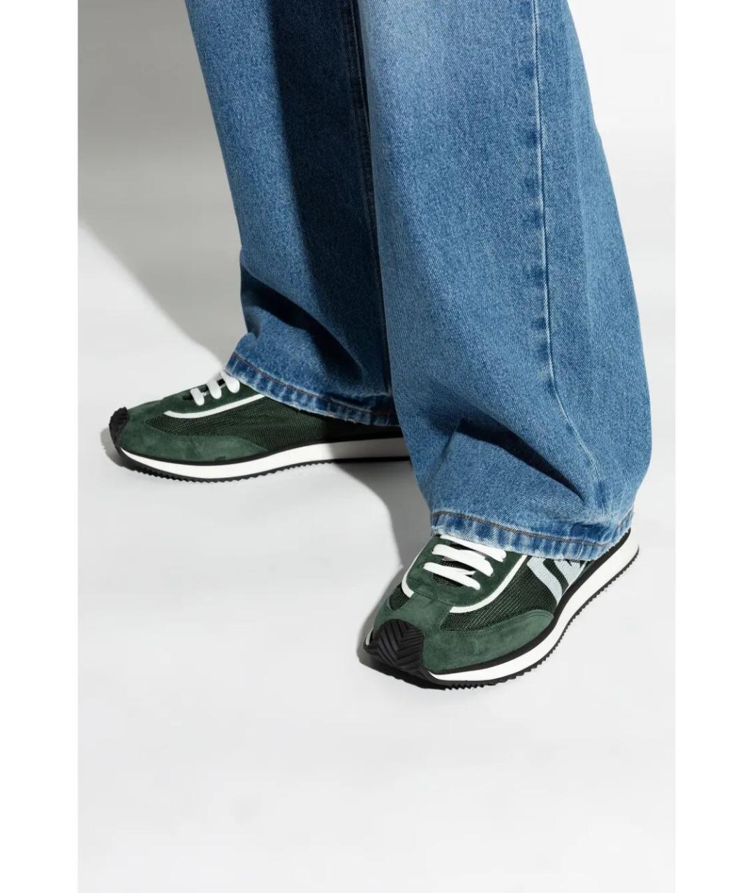 DOLCE&GABBANA Зеленые синтетические низкие кроссовки / кеды, фото 2