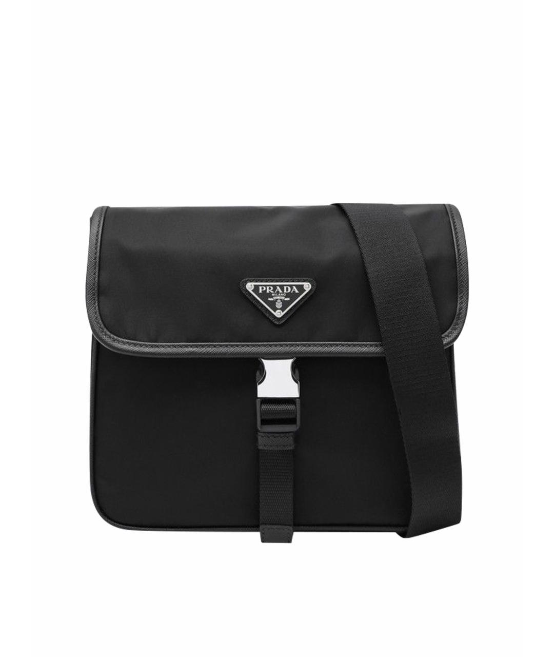 PRADA Черная синтетическая сумка на плечо, фото 1