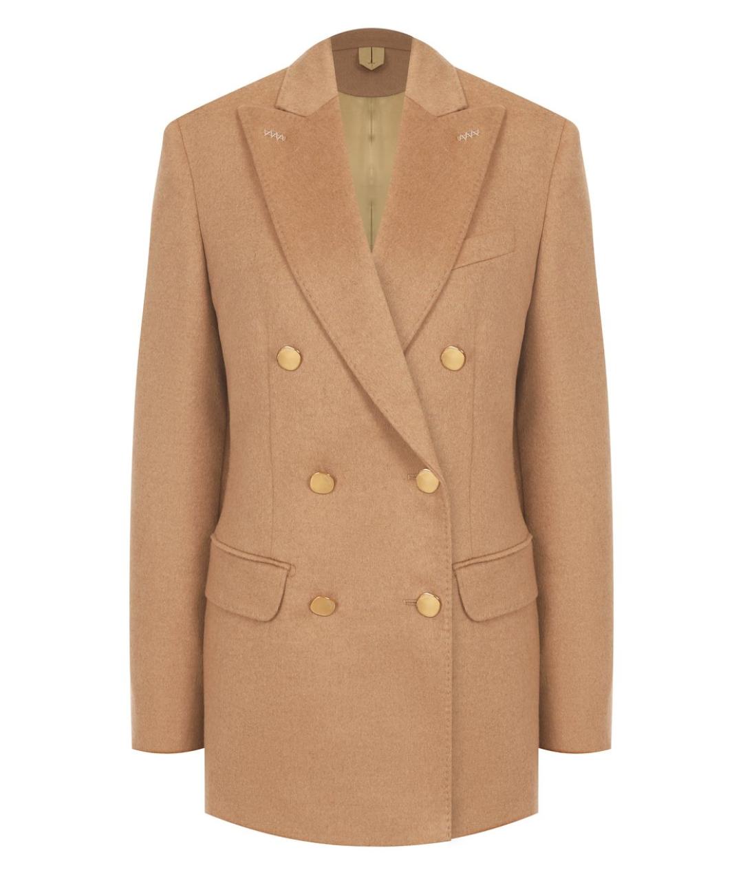 MAX MARA Бежевый шерстяной жакет/пиджак, фото 1