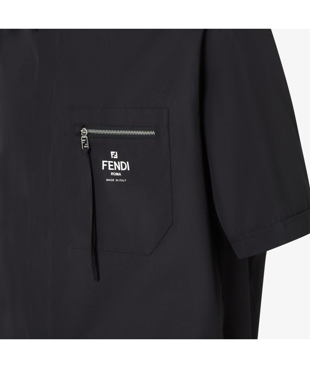 FENDI Черная хлопковая кэжуал рубашка, фото 3