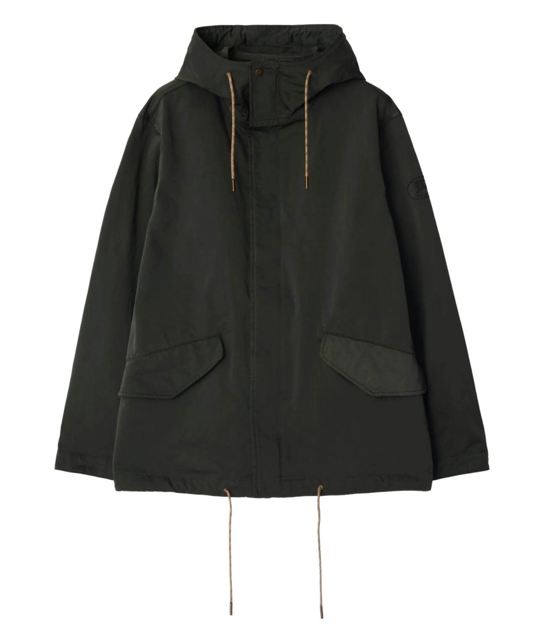 BURBERRY Зеленая полиэстеровая парка, фото 1