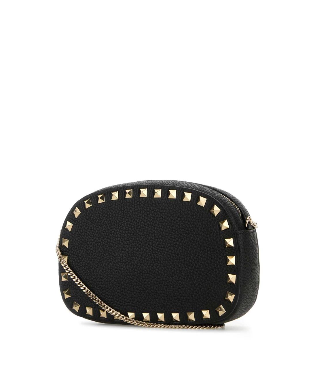 VALENTINO Черная кожаная сумка через плечо, фото 3