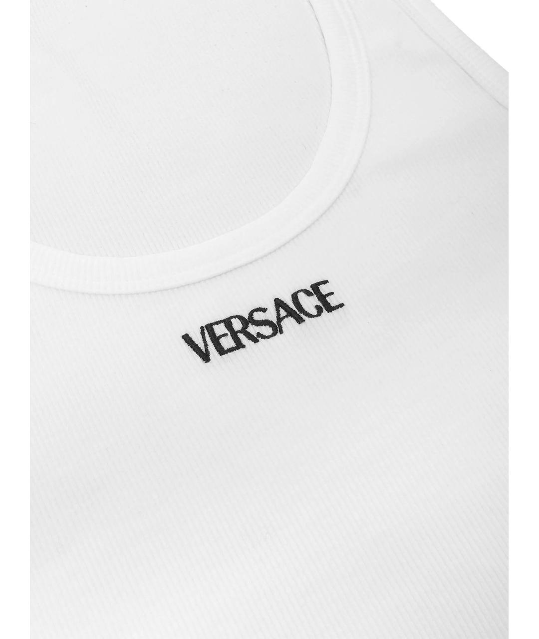 VERSACE Белая хлопковая майка, фото 2
