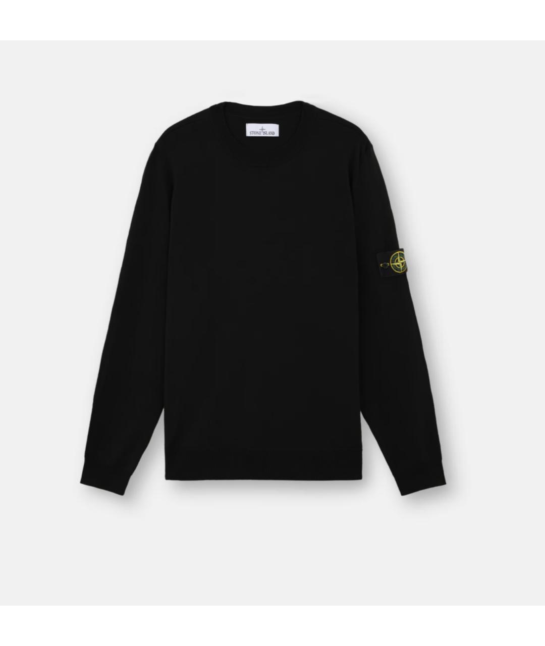 STONE ISLAND Черный шерстяной джемпер / свитер, фото 6