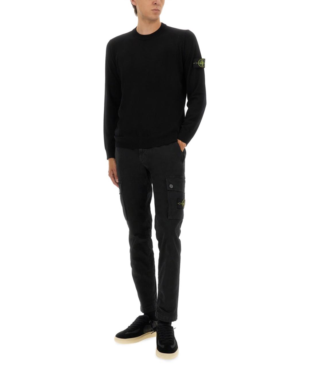 STONE ISLAND Черный шерстяной джемпер / свитер, фото 5