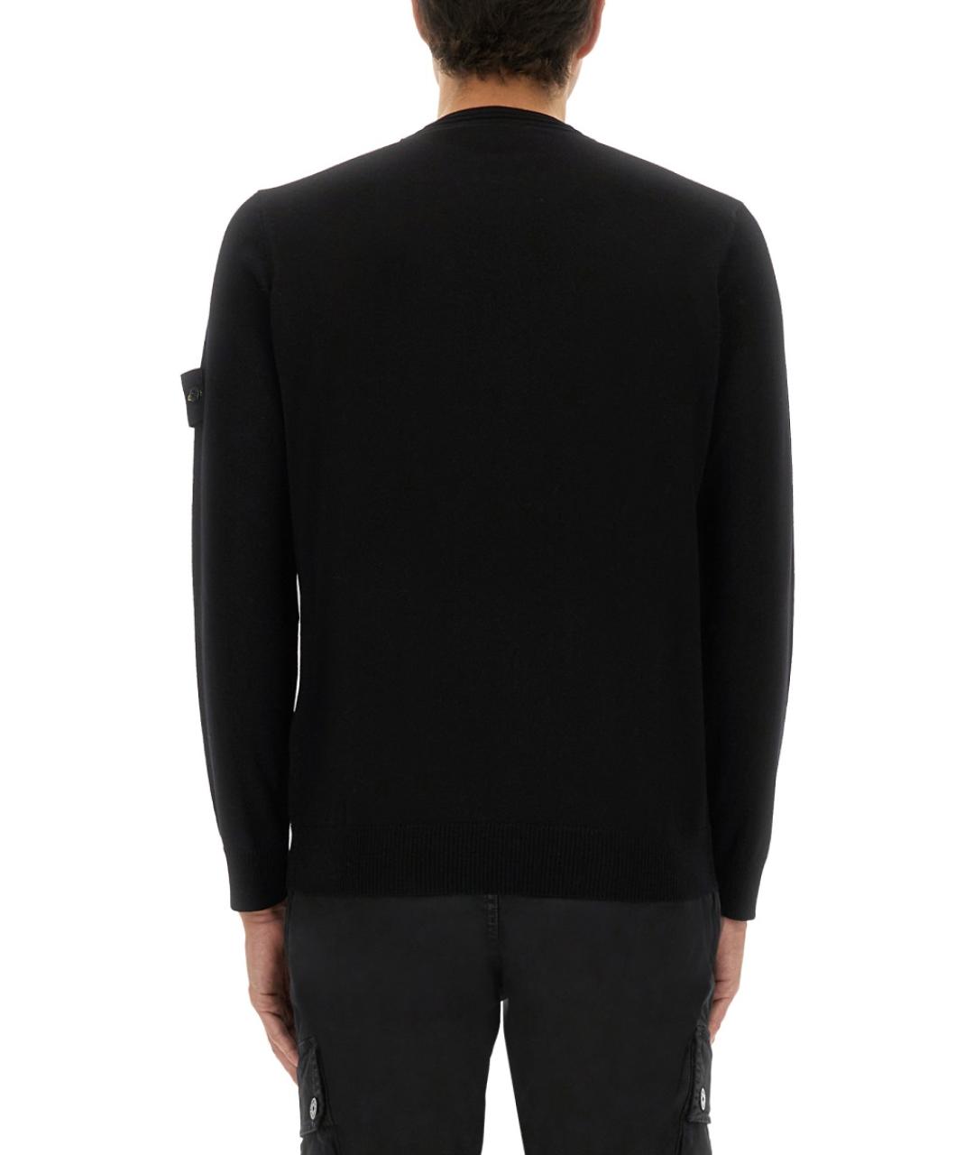 STONE ISLAND Черный шерстяной джемпер / свитер, фото 2