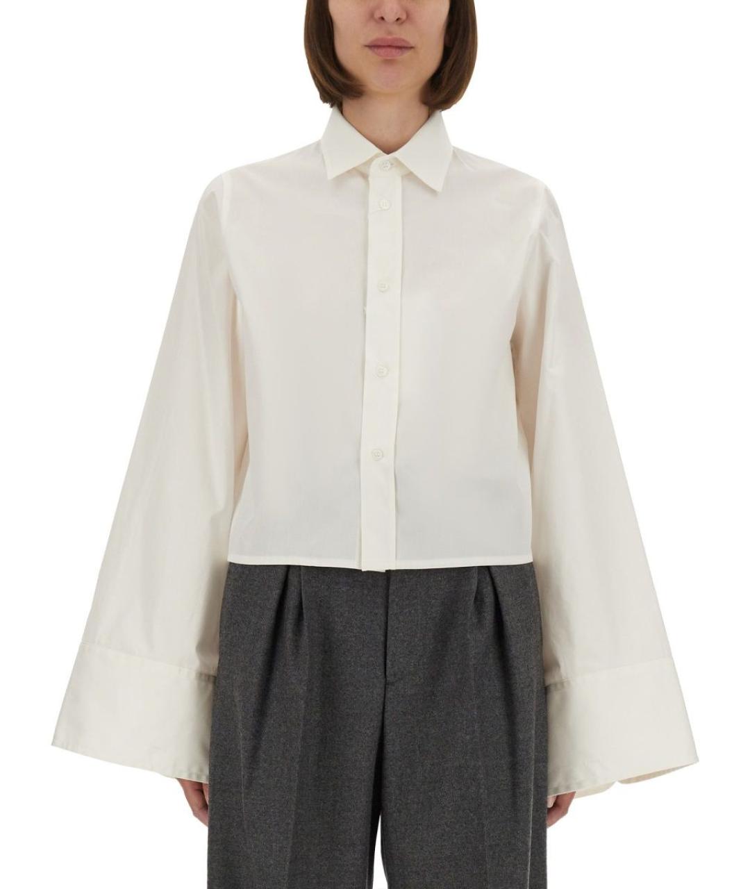 MM6 MAISON MARGIELA Белая хлопковая рубашка, фото 2