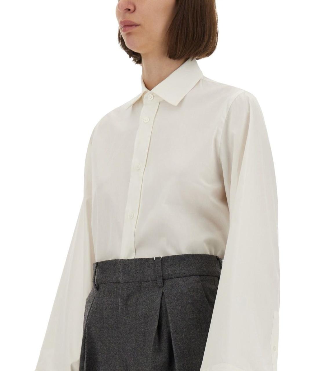 MM6 MAISON MARGIELA Белая хлопковая рубашка, фото 5