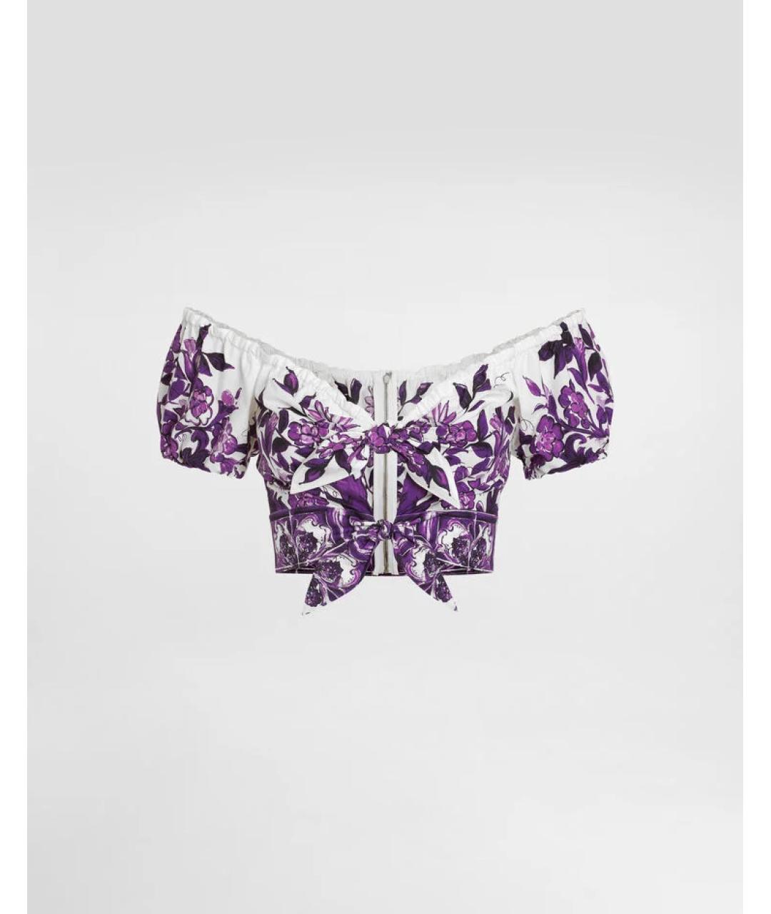 DOLCE&GABBANA Фиолетовая хлопковая блузы, фото 6