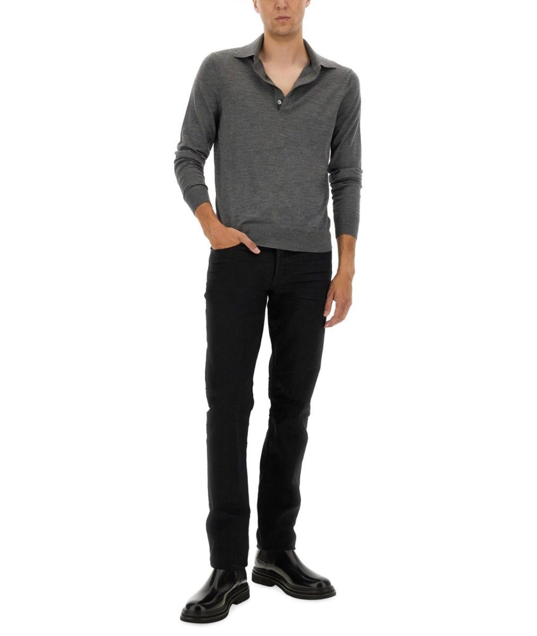 TOM FORD Серый шерстяной джемпер / свитер, фото 3