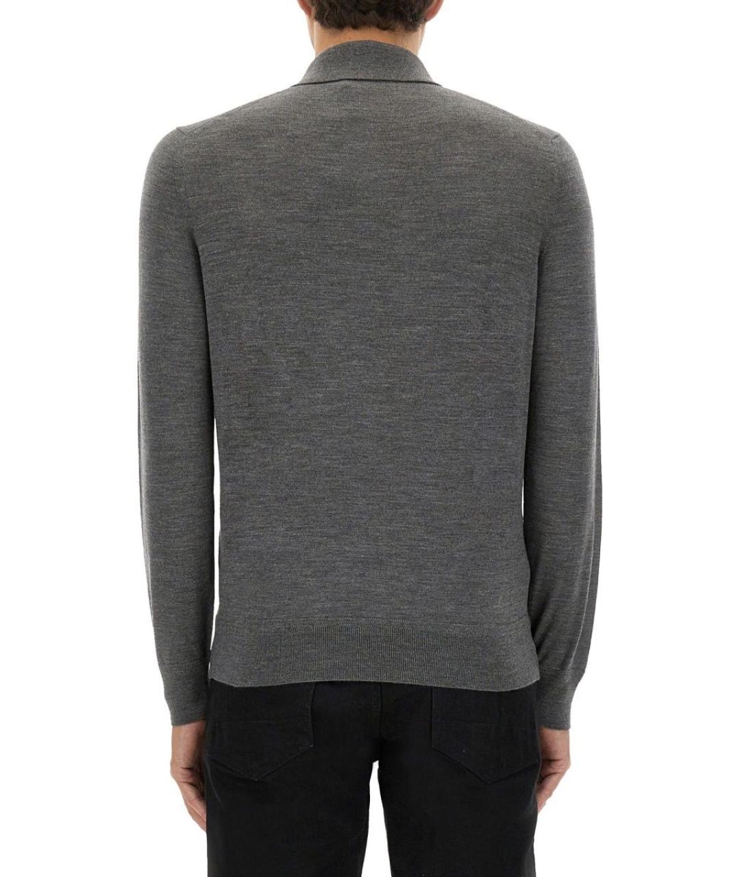 TOM FORD Серый шерстяной джемпер / свитер, фото 4