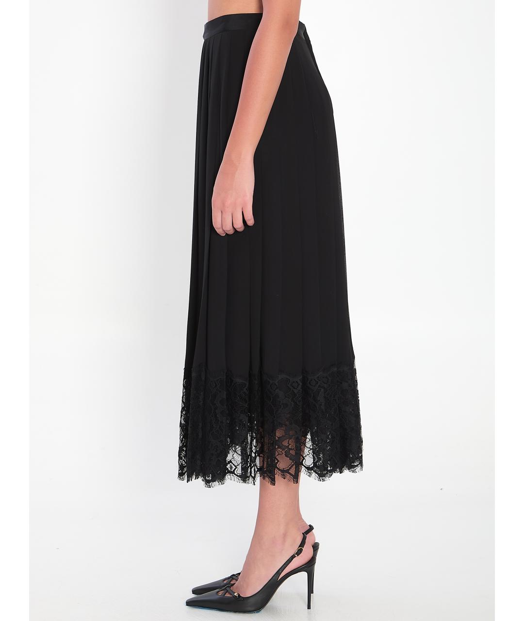 DOLCE&GABBANA Черная полиэстеровая юбка миди, фото 3
