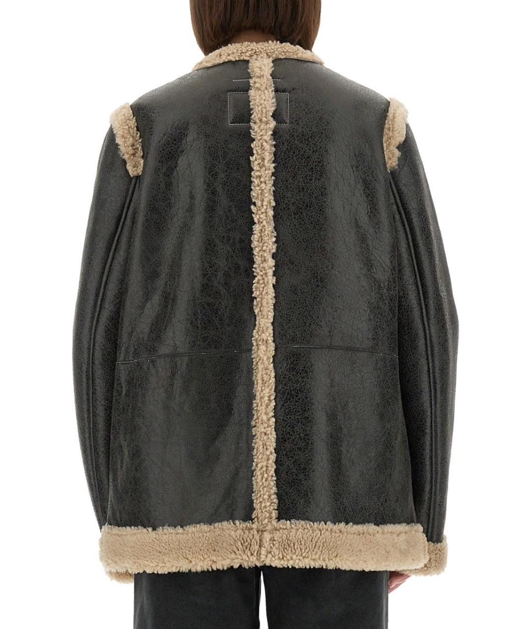 MM6 MAISON MARGIELA Черная меховая дубленка, фото 4