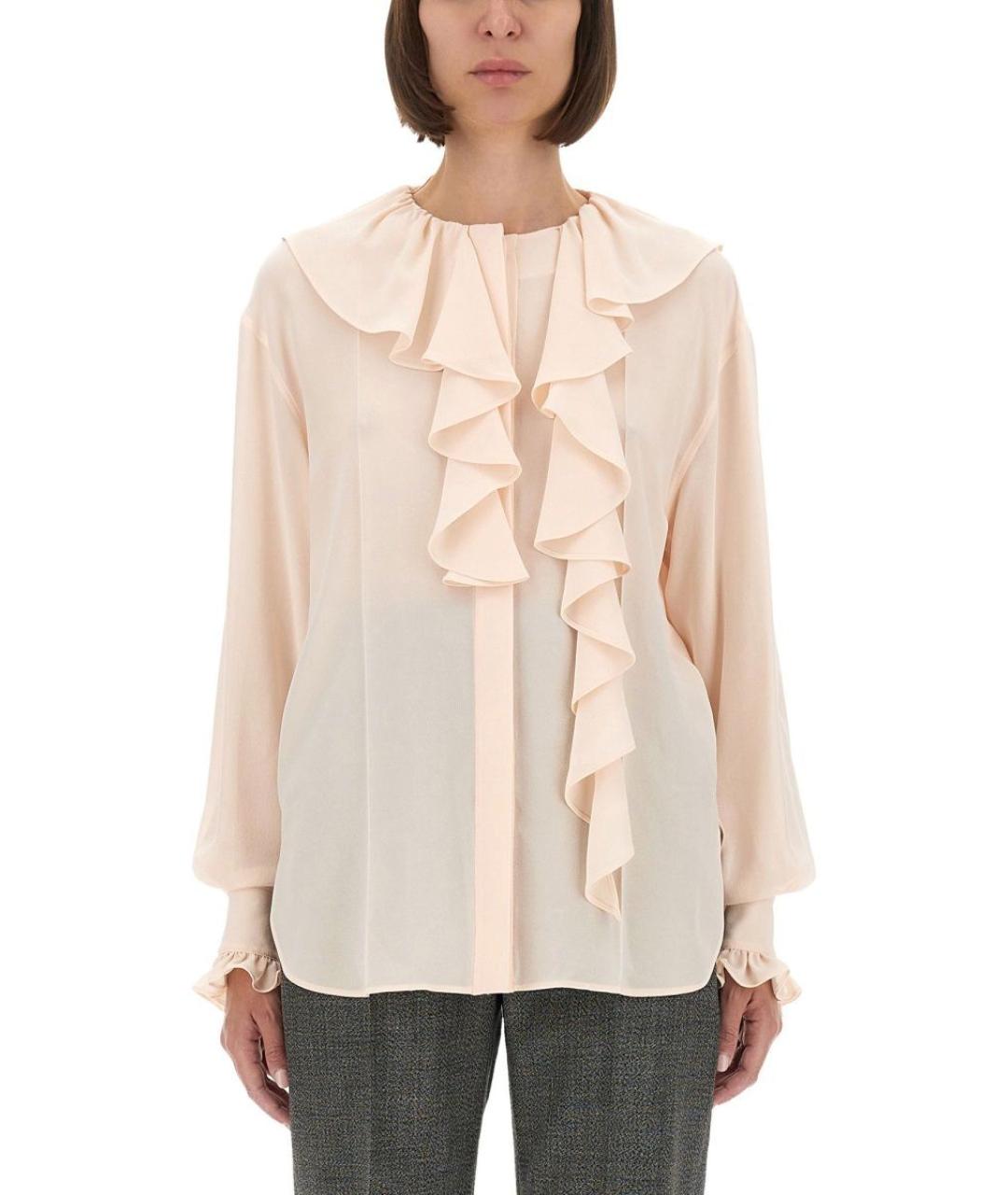 ALEXANDER MCQUEEN Розовая шелковая рубашка, фото 2