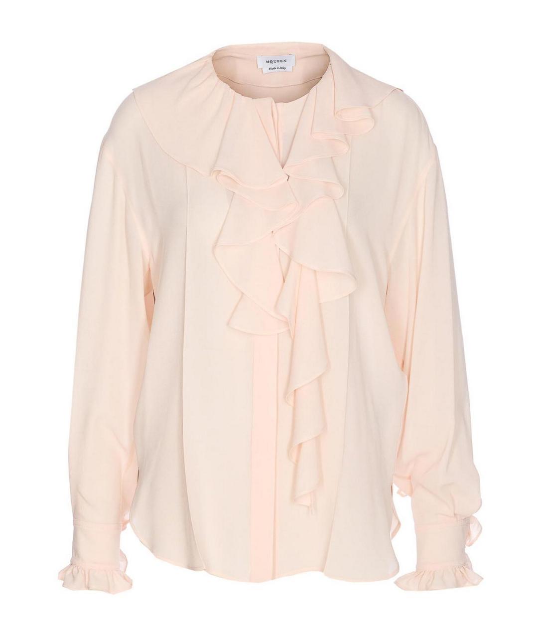 ALEXANDER MCQUEEN Розовая шелковая рубашка, фото 1