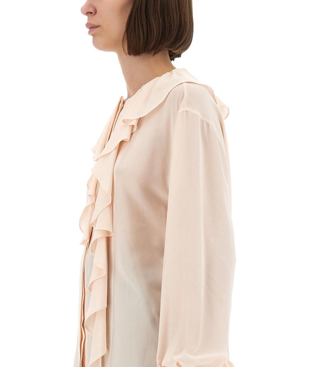 ALEXANDER MCQUEEN Розовая шелковая рубашка, фото 5
