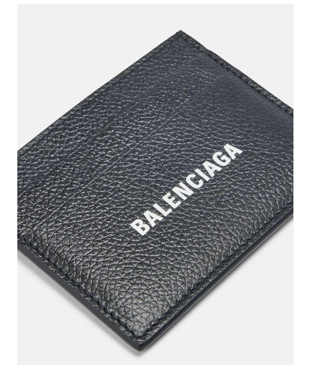 BALENCIAGA Черный кожаный кардхолдер, фото 3