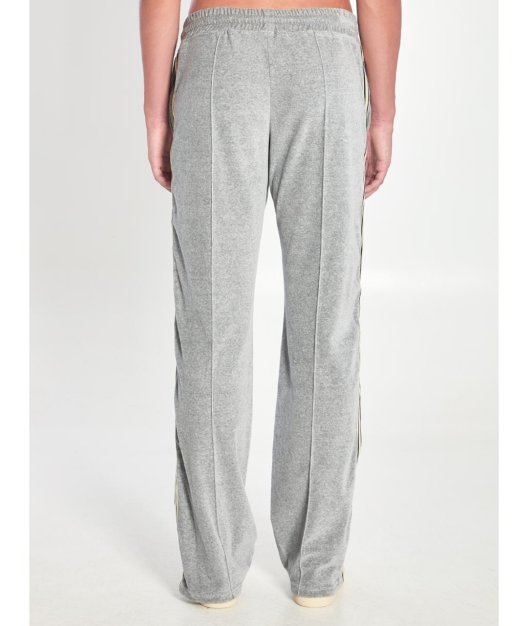 CELINE Серые хлопко-эластановые повседневные брюки, фото 5