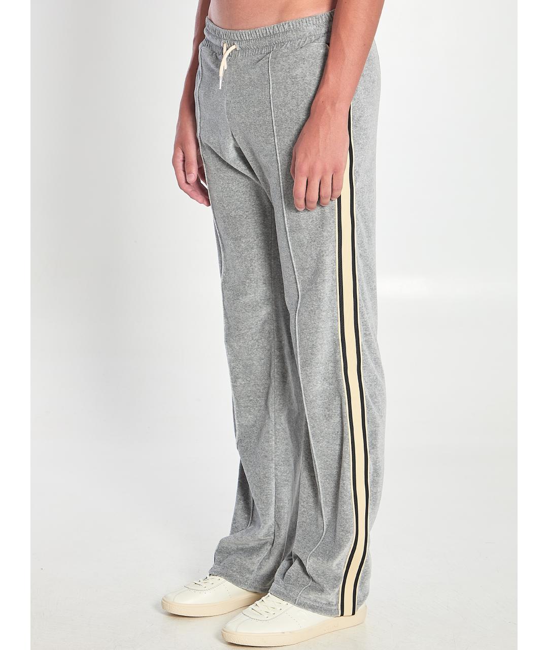 CELINE Серые хлопко-эластановые повседневные брюки, фото 3