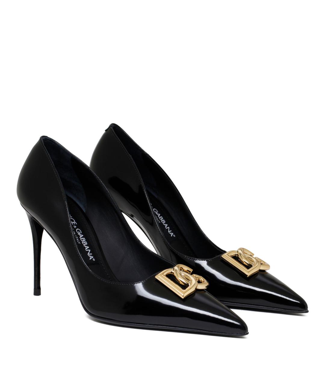 DOLCE&GABBANA Черные туфли из лакированной кожи, фото 2