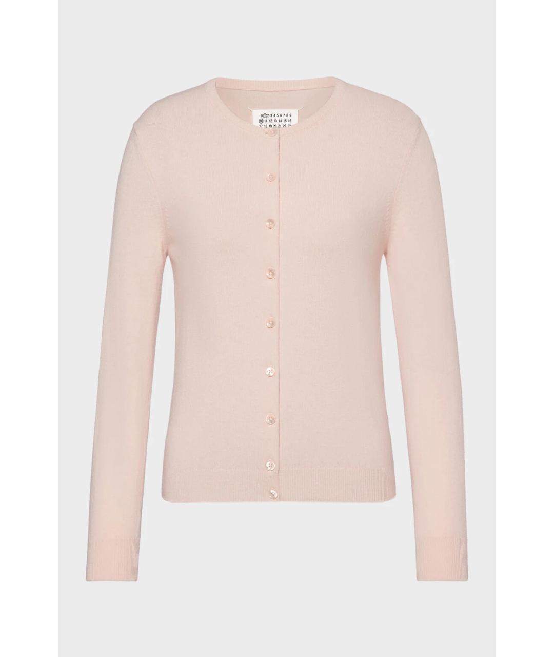 MAISON MARGIELA Розовый шерстяной кардиган, фото 6