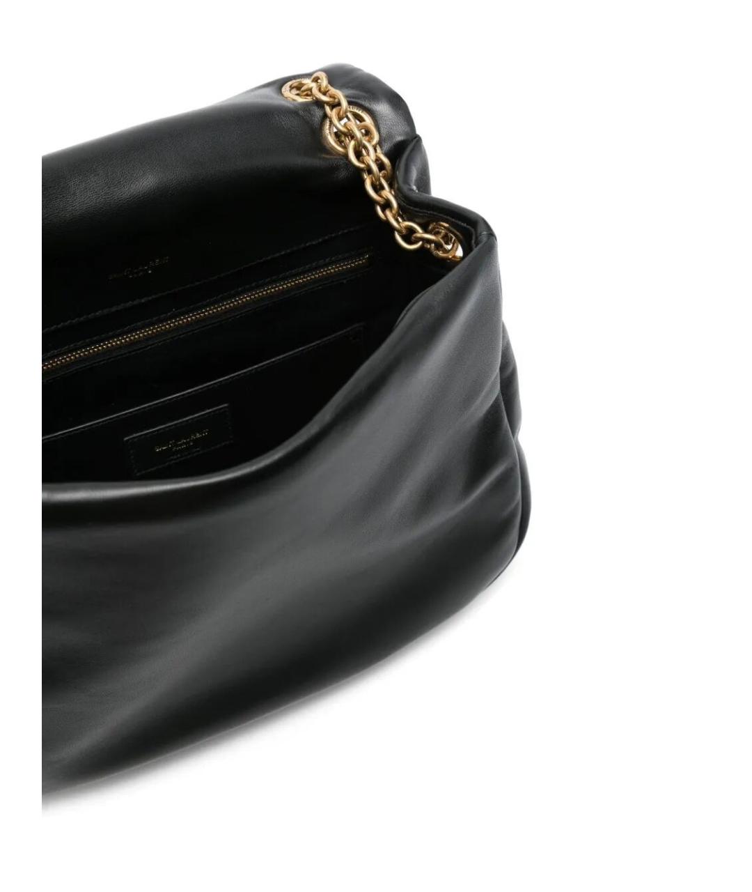 SAINT LAURENT Черная кожаная сумка через плечо, фото 5